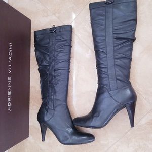 Adrienne Vittadini black tall boots